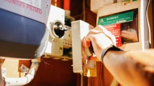 electrician repairing solar isolator