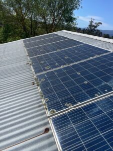 a cracked solar panel